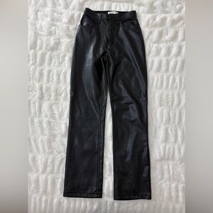 Abercrombie & Fitch Women's Black Leather Pants